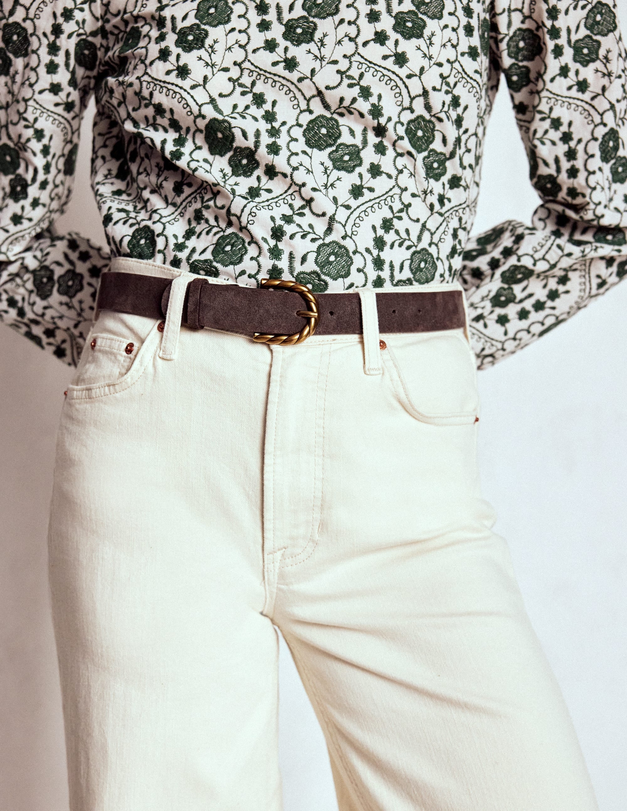 Twist Buckle Belt-Brown - Image 2