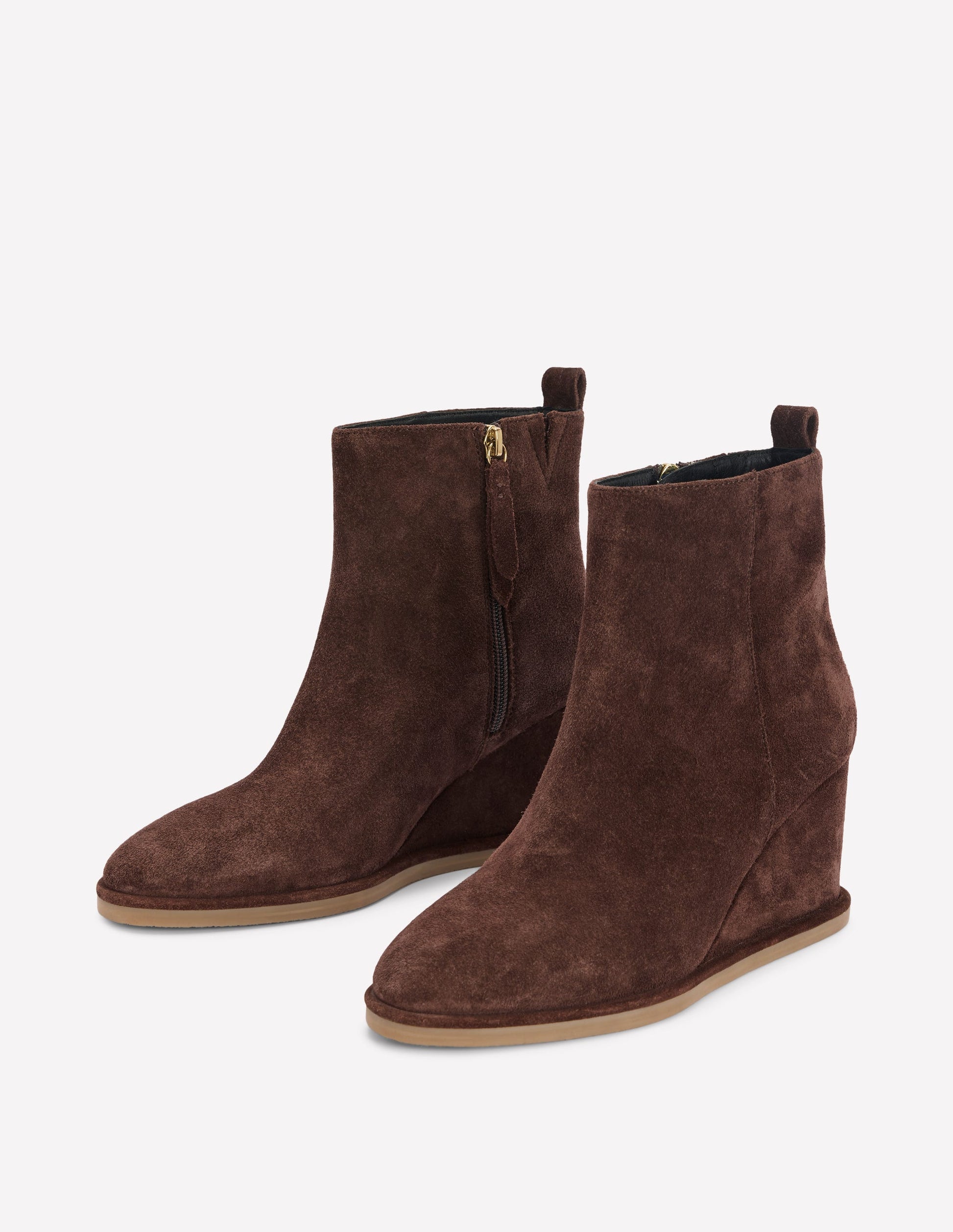 Smart Wedge Boots-Bitter Chocolate-3