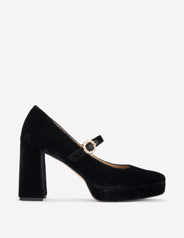 Platform Mary Janes-Black