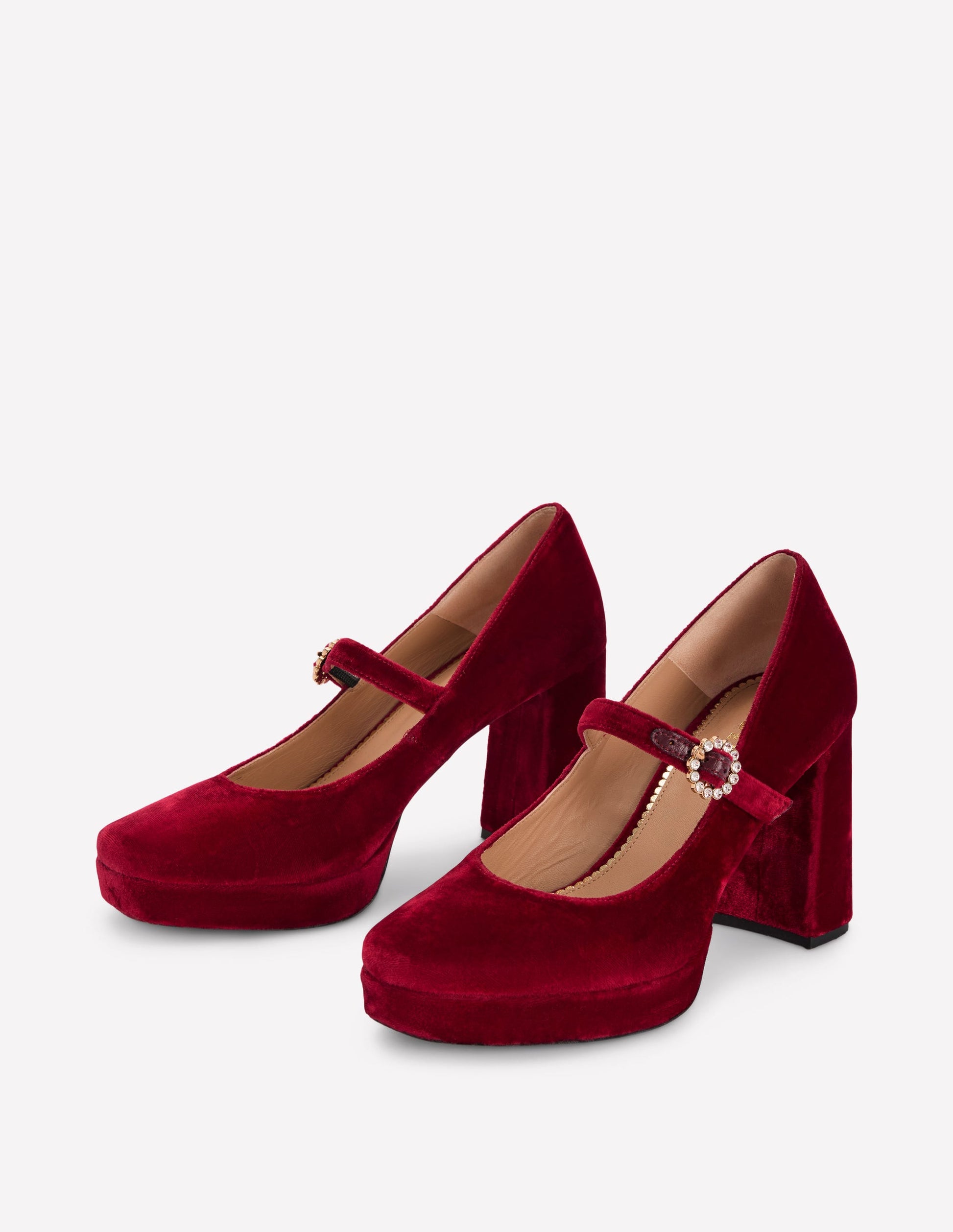 Platform Mary Janes-Ruby Red-3
