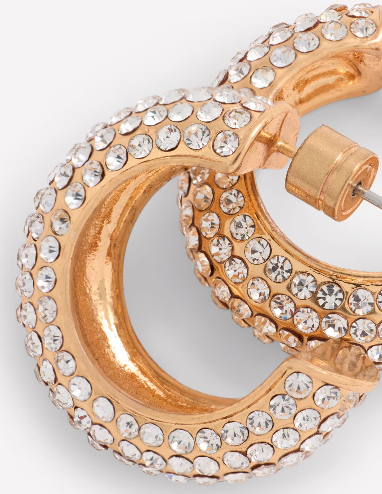 Pave Sparkle Hoops-Silver