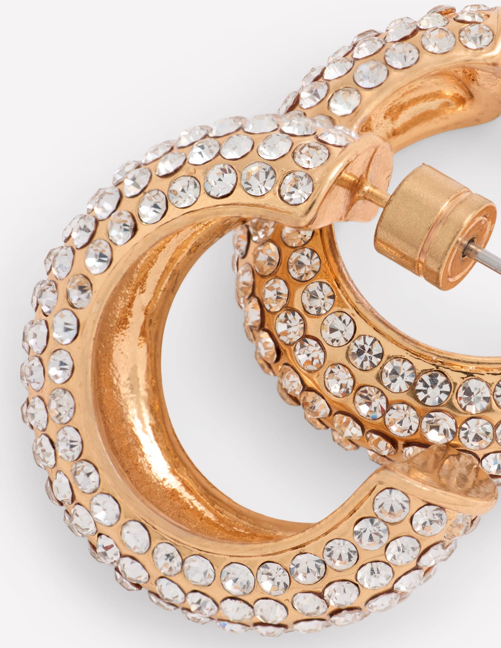 Pave Sparkle Hoops-Silver-4