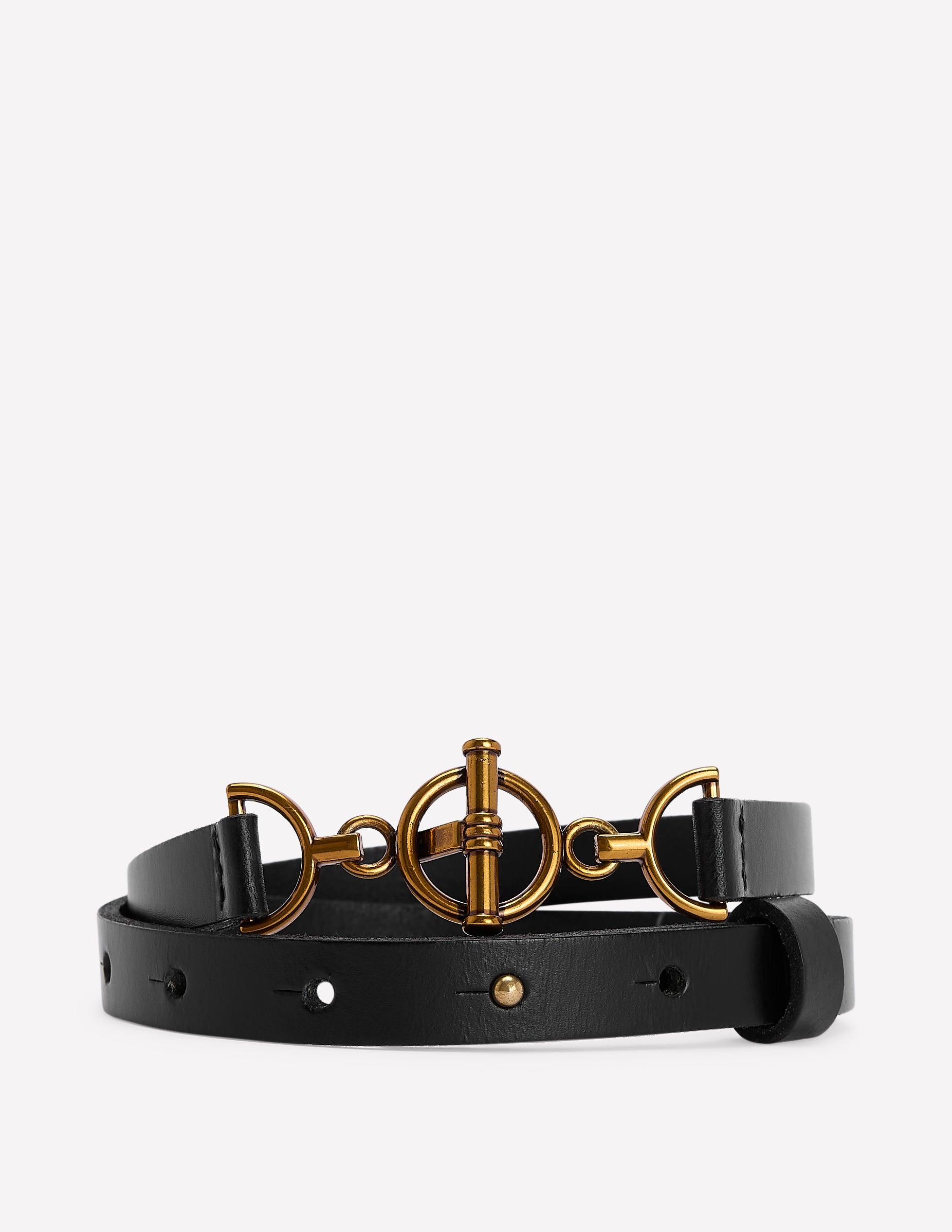 T-bar Ring Belt-Black-1