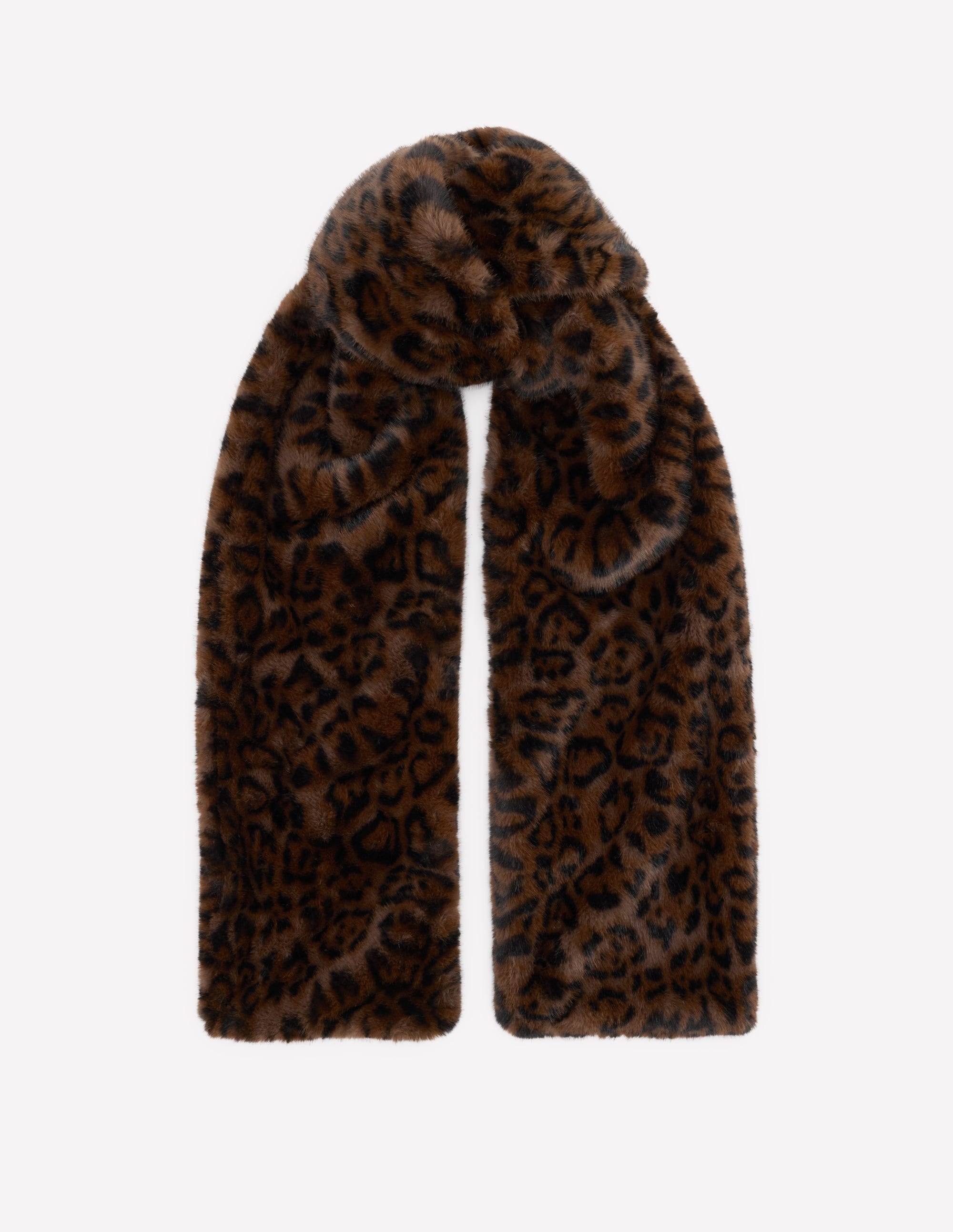Faux Fur Scarf-Leopard - Image 1