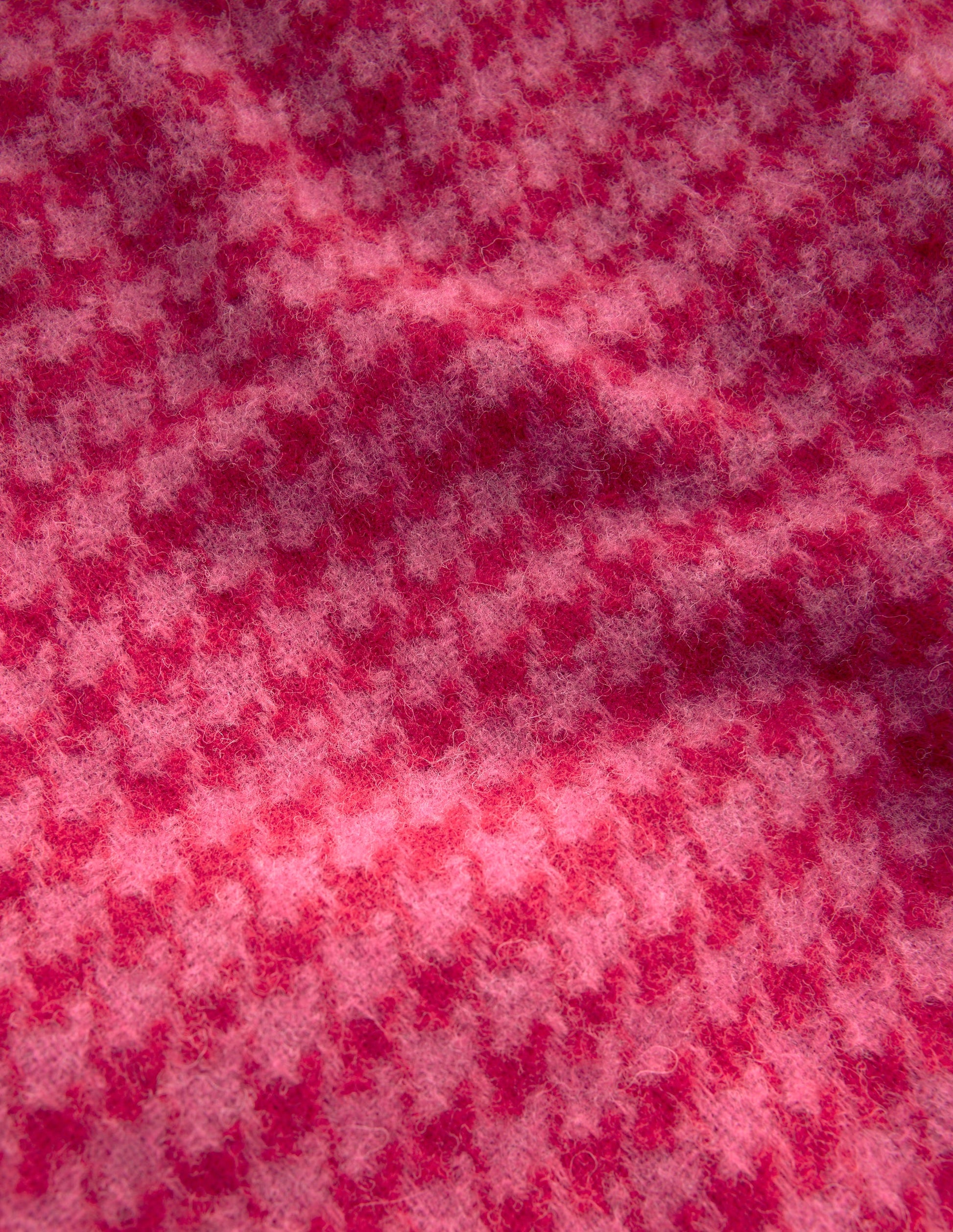 Houndstooth Blanket Scarf-Pink/Red-3