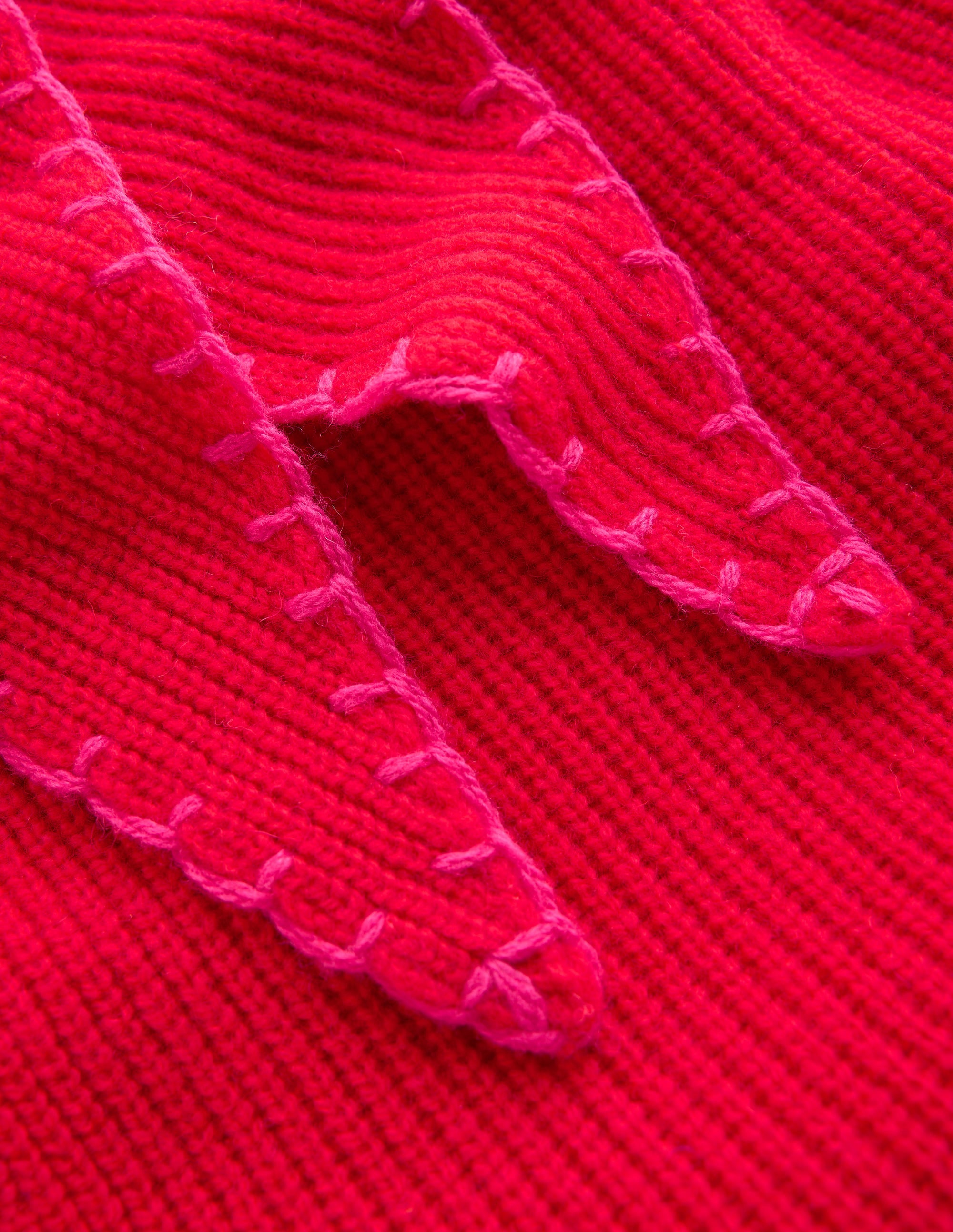 Wool Neckerchief-Plain Red - Image 3