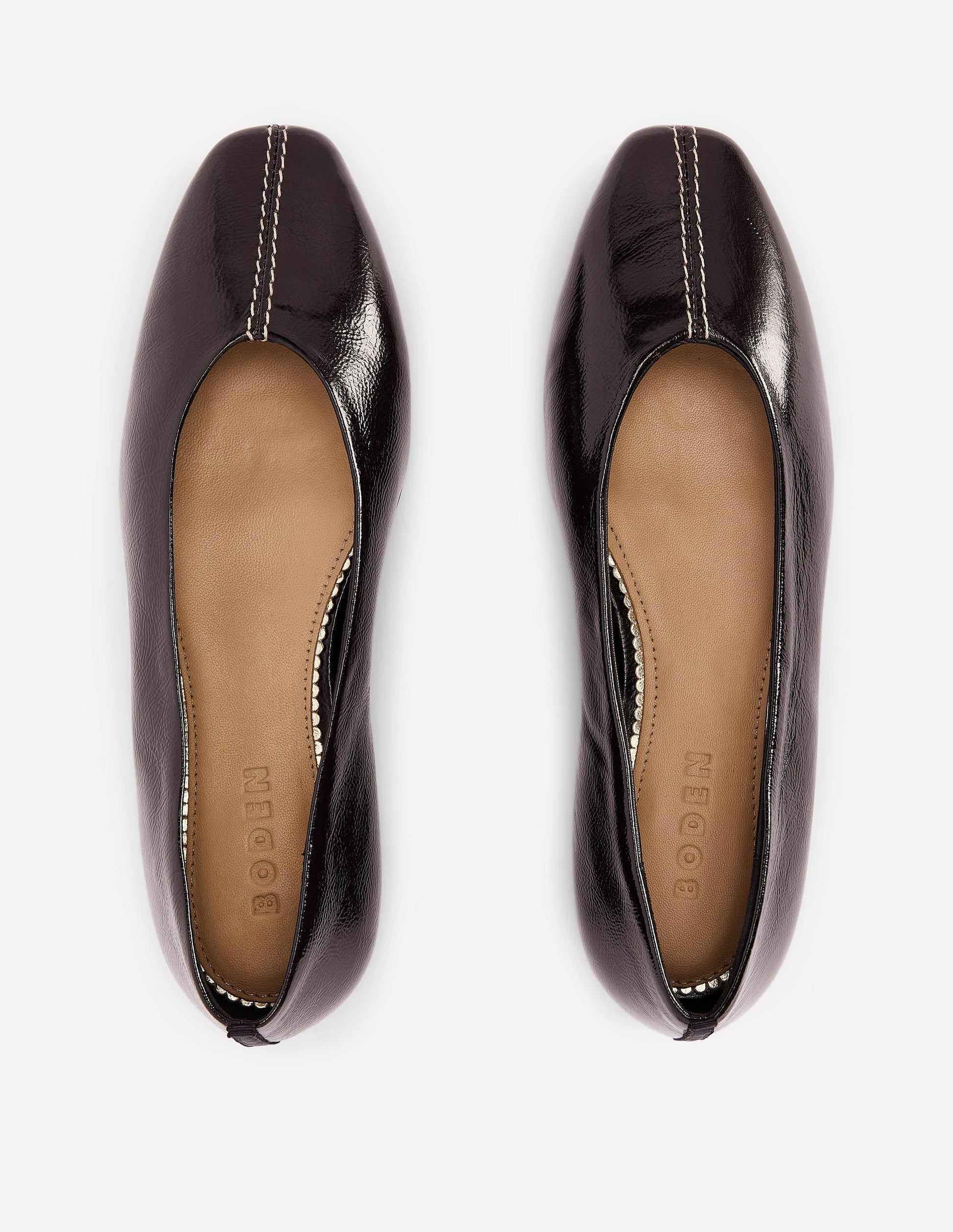 High Cut Stitch Detail Flats-Oxblood-5