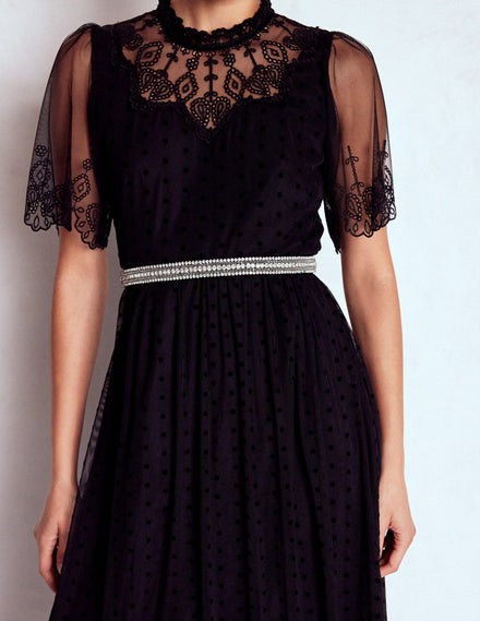Embellished Belt-Clear Jewel