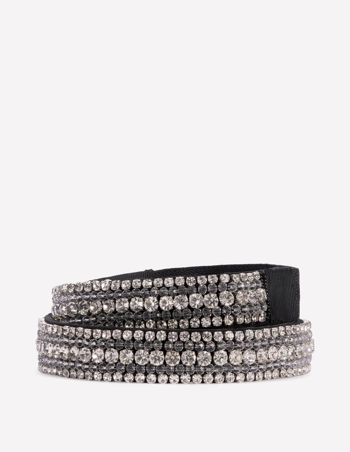 Embellished Belt-Clear Jewel