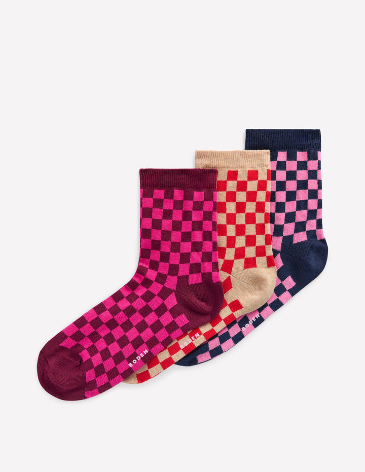 Checkerboard Socks-Multi