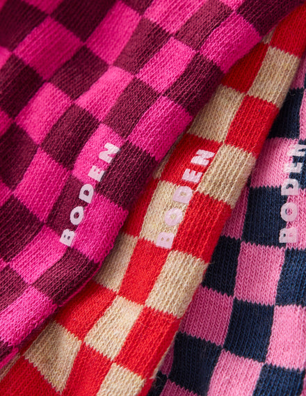 Checkerboard Socks-Multi