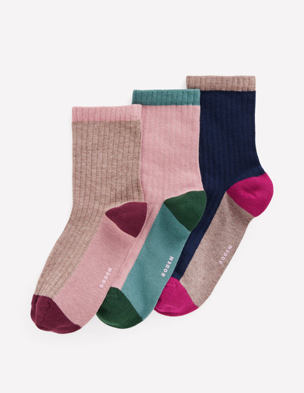 Colourblock Socks-Multi