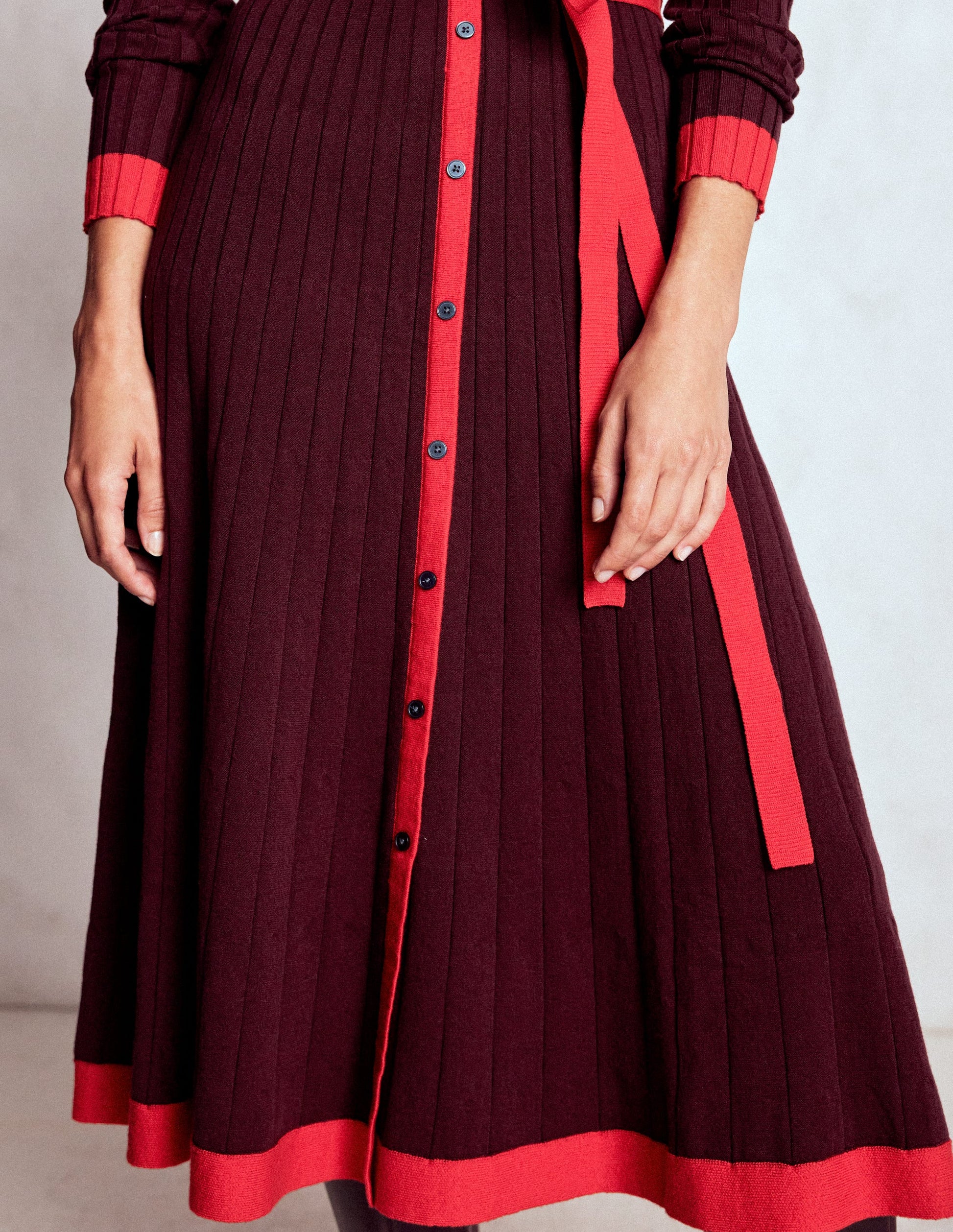 Rachel Knitted Shirt Dress-Deep Wisteria-3