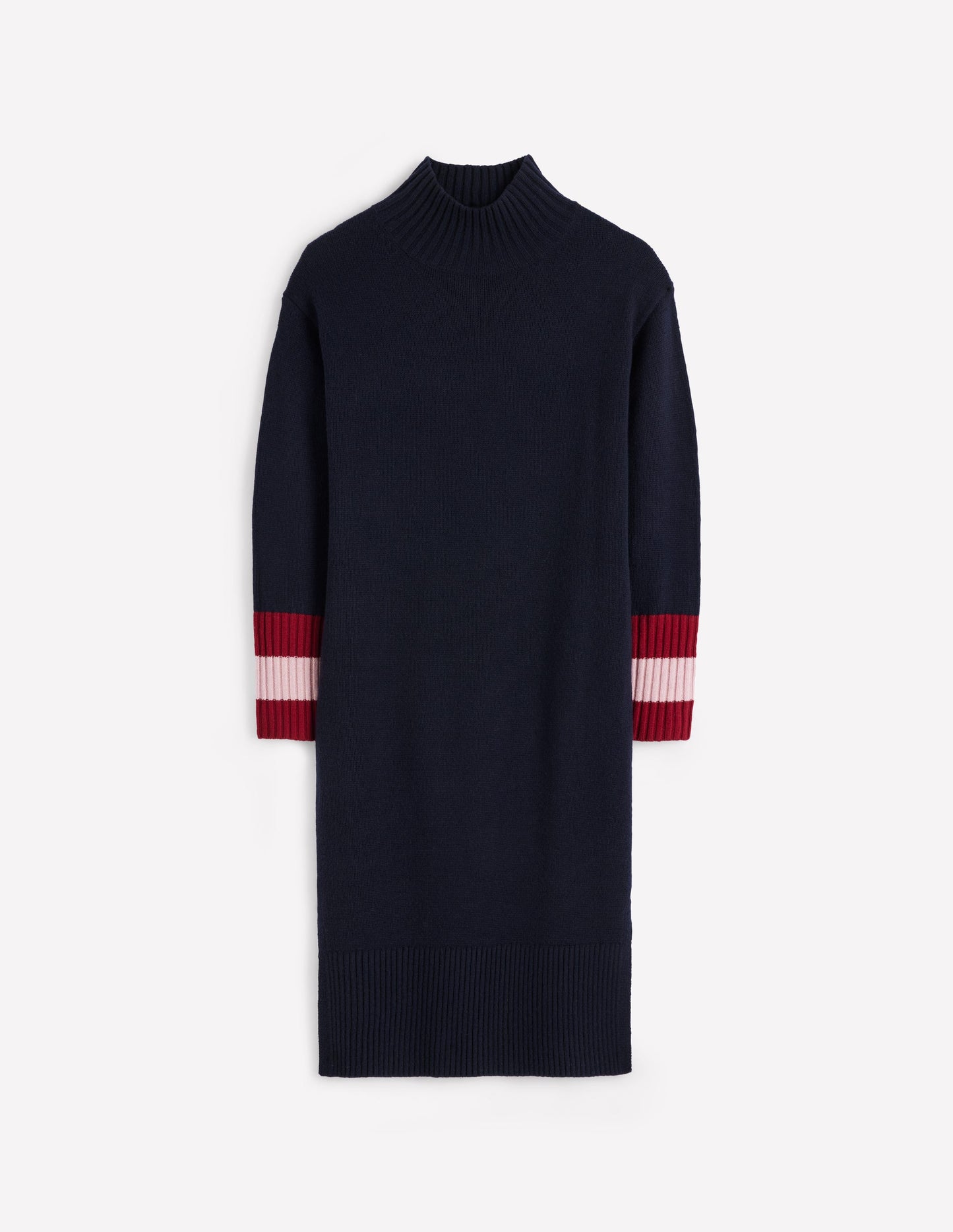 Polly Merino Knitted Dress-Navy
