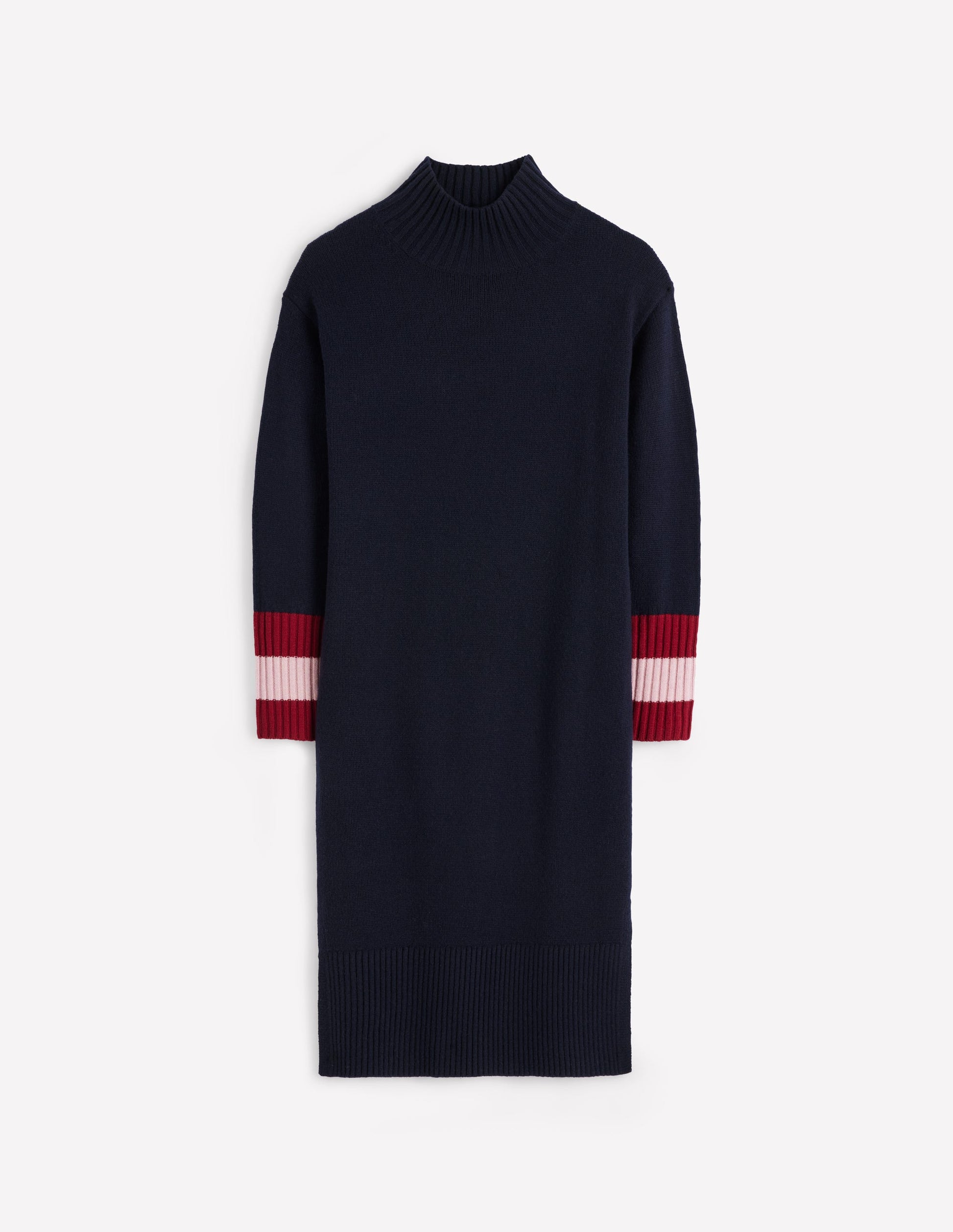 Polly Merino Knitted Dress-Navy-6