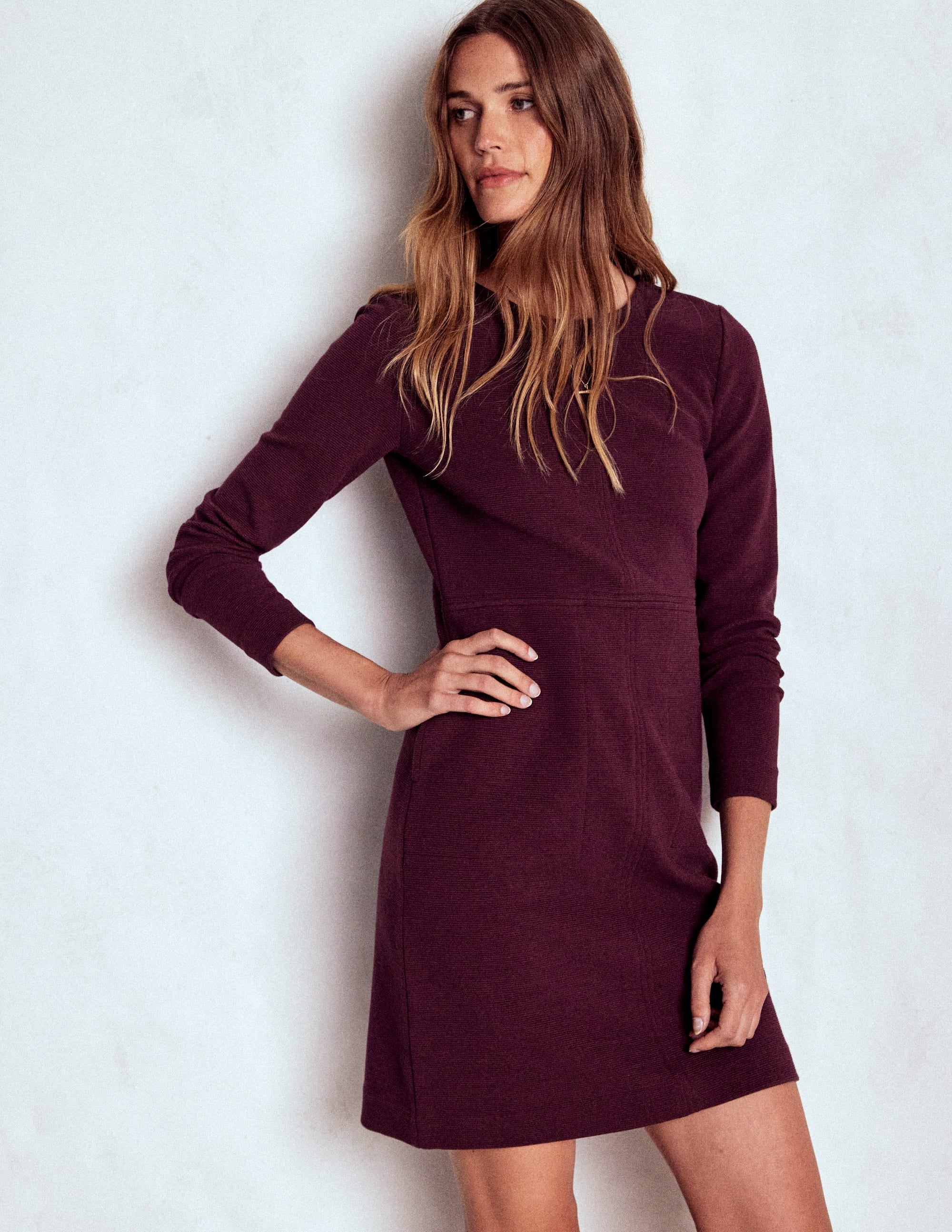 Cornelia Ottoman Dress-Dark Cherry - Image 5