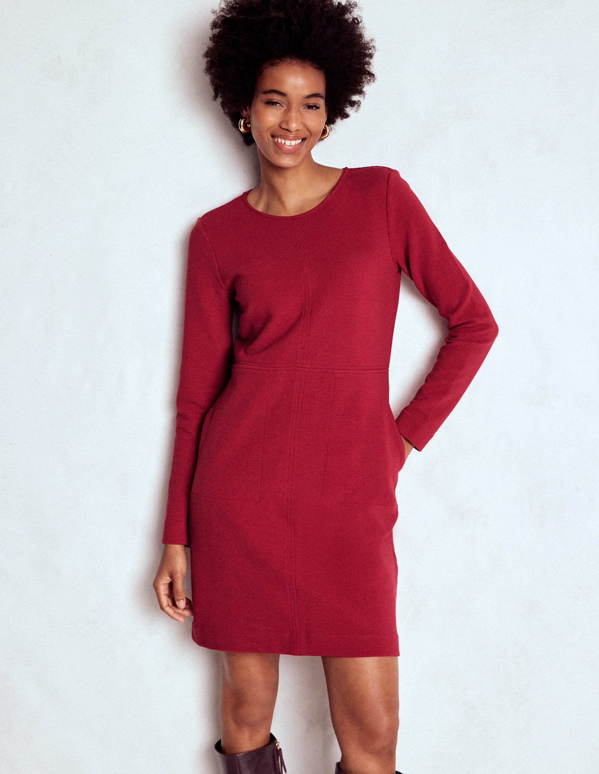 Cornelia Ottoman Dress-Red Liquorice - Image 1