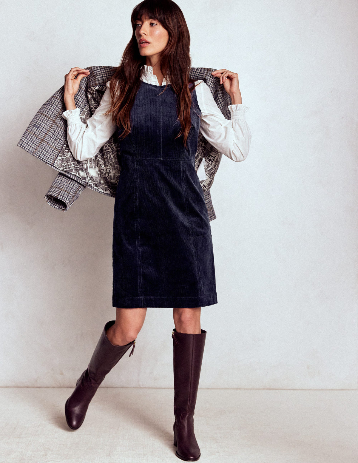 Annie Cord Shift Dress-Navy - Image 1