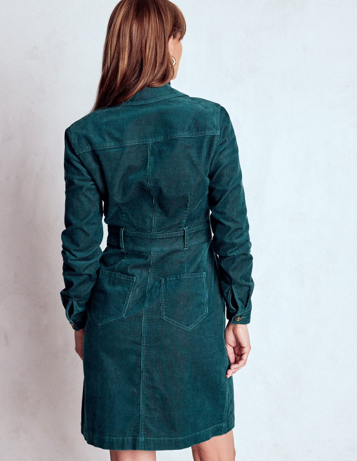 Amanda Cord Short Dress-Midnight Teal - Image 3
