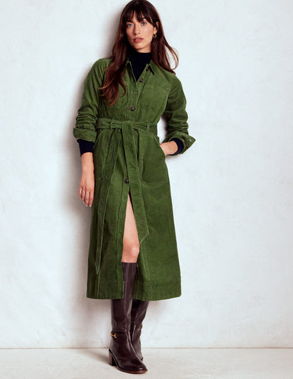 Amanda Cord Midi Dress-Fern-5