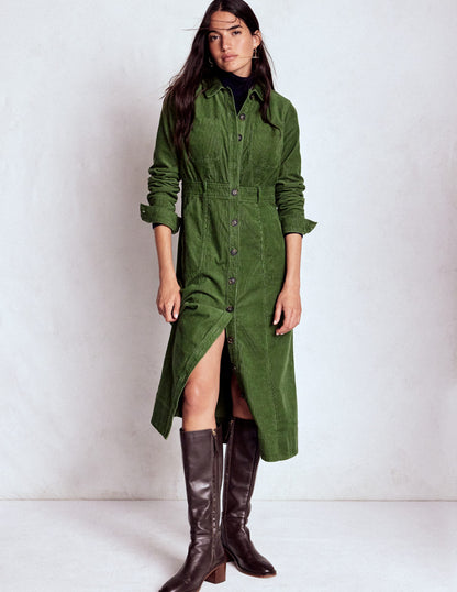 Amanda Cord Midi Dress-Fern-5