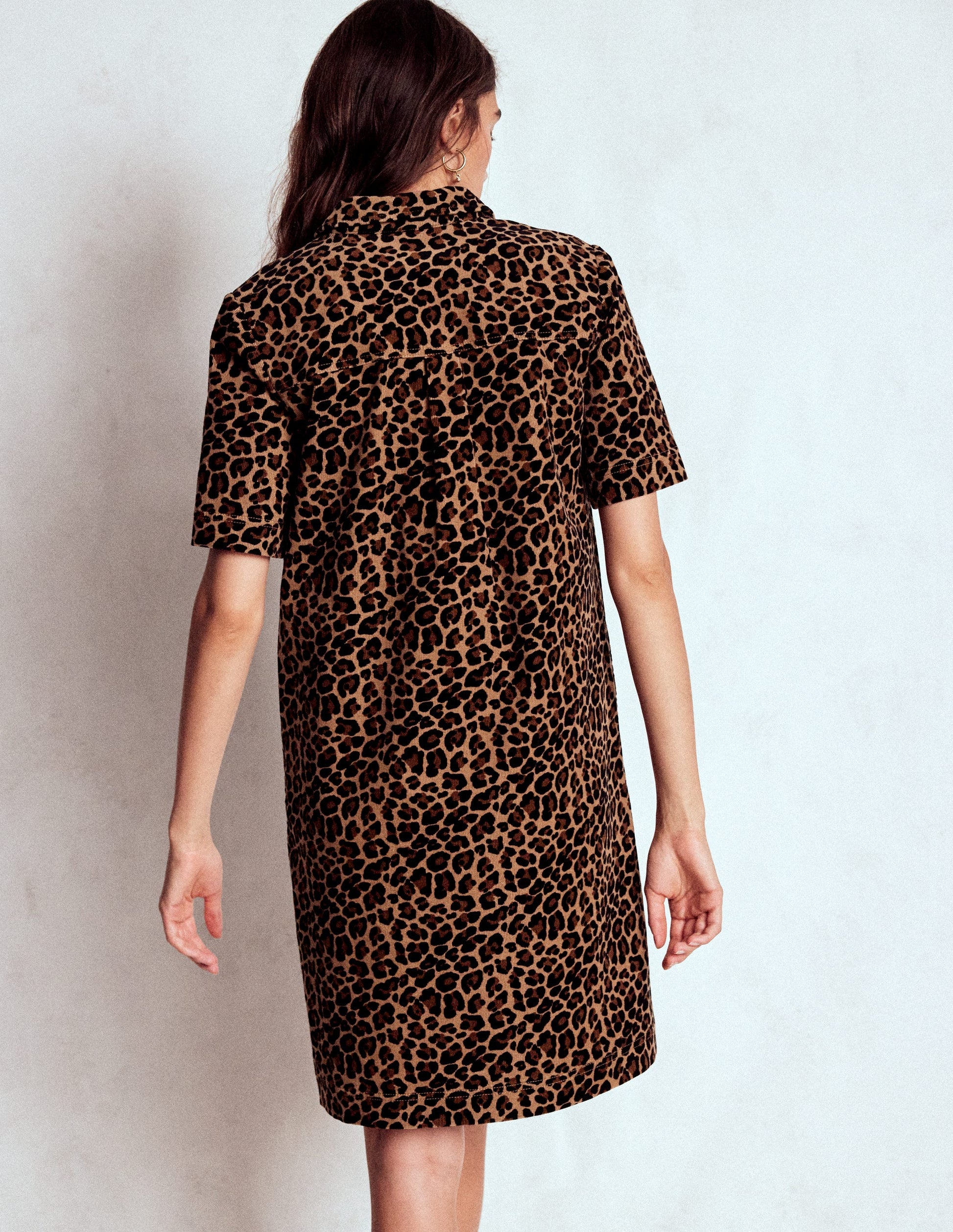 Zia Cord Pocket Shirt Dress-Multi, Cheetah Pop-4