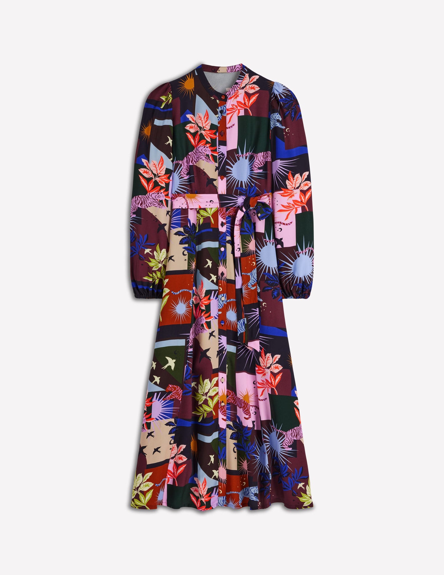 Mae Occasion Maxi Shirt Dress-Multi, Cosmic Savanna