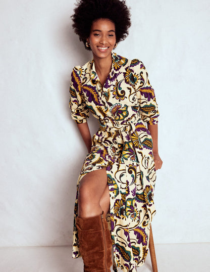 Clara Cord Midi Dress-Multi, Ornate Meadow-2