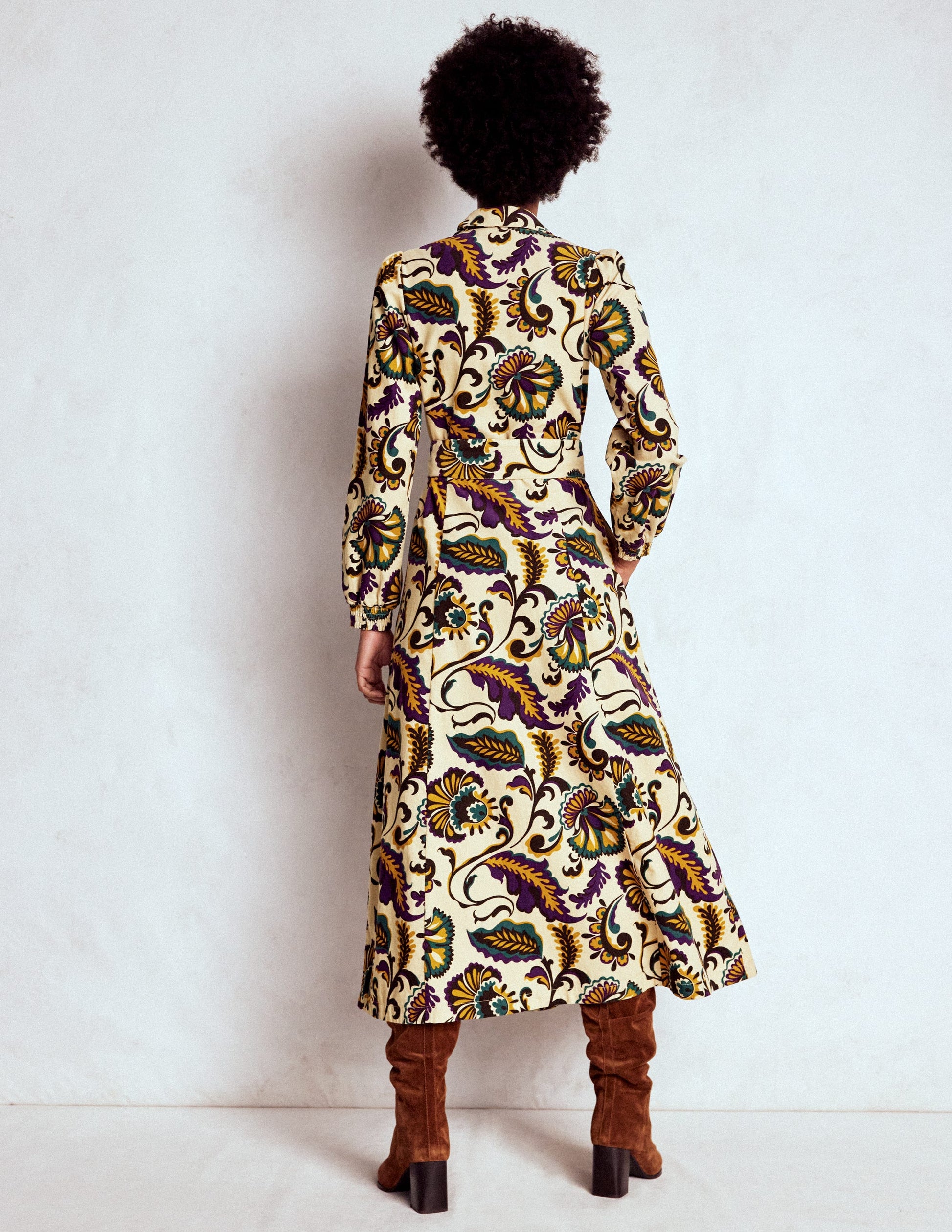 Clara Cord Midi Dress-Multi, Ornate Meadow-4