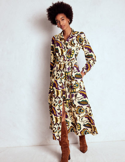 Clara Cord Midi Dress-Multi, Ornate Meadow-5