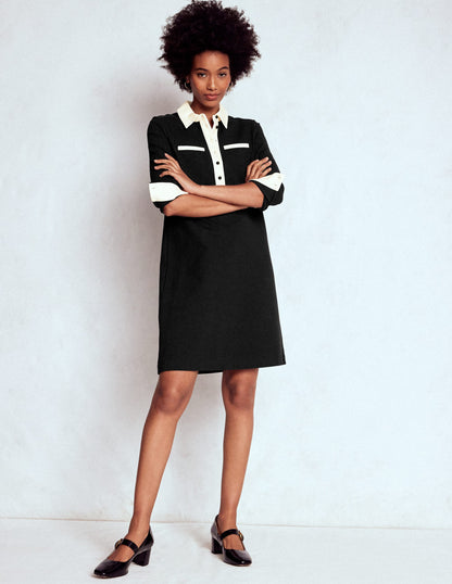 Georgina Ponte Dress-Black & White-2