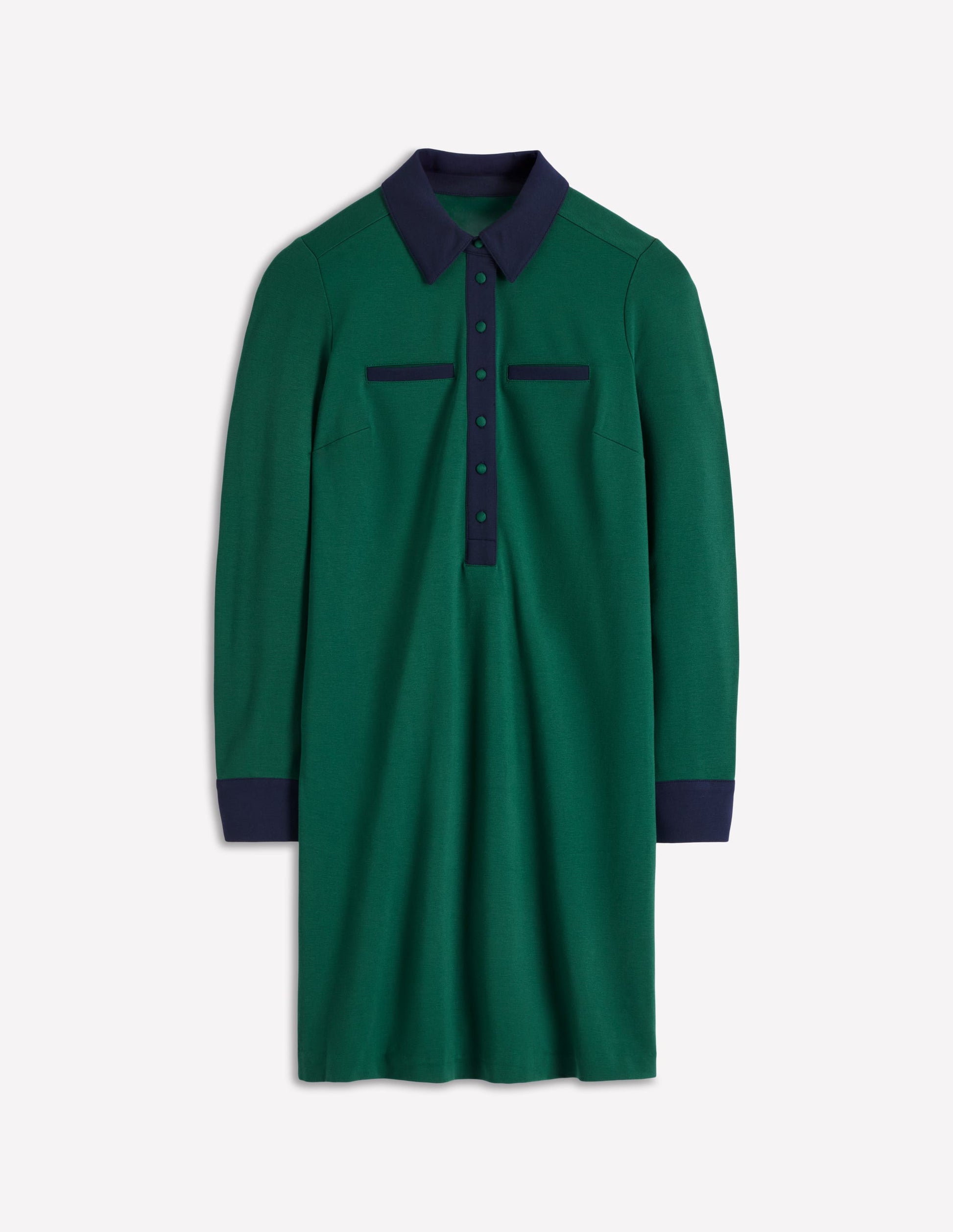 Georgina Ponte Dress-Green and Navy-6