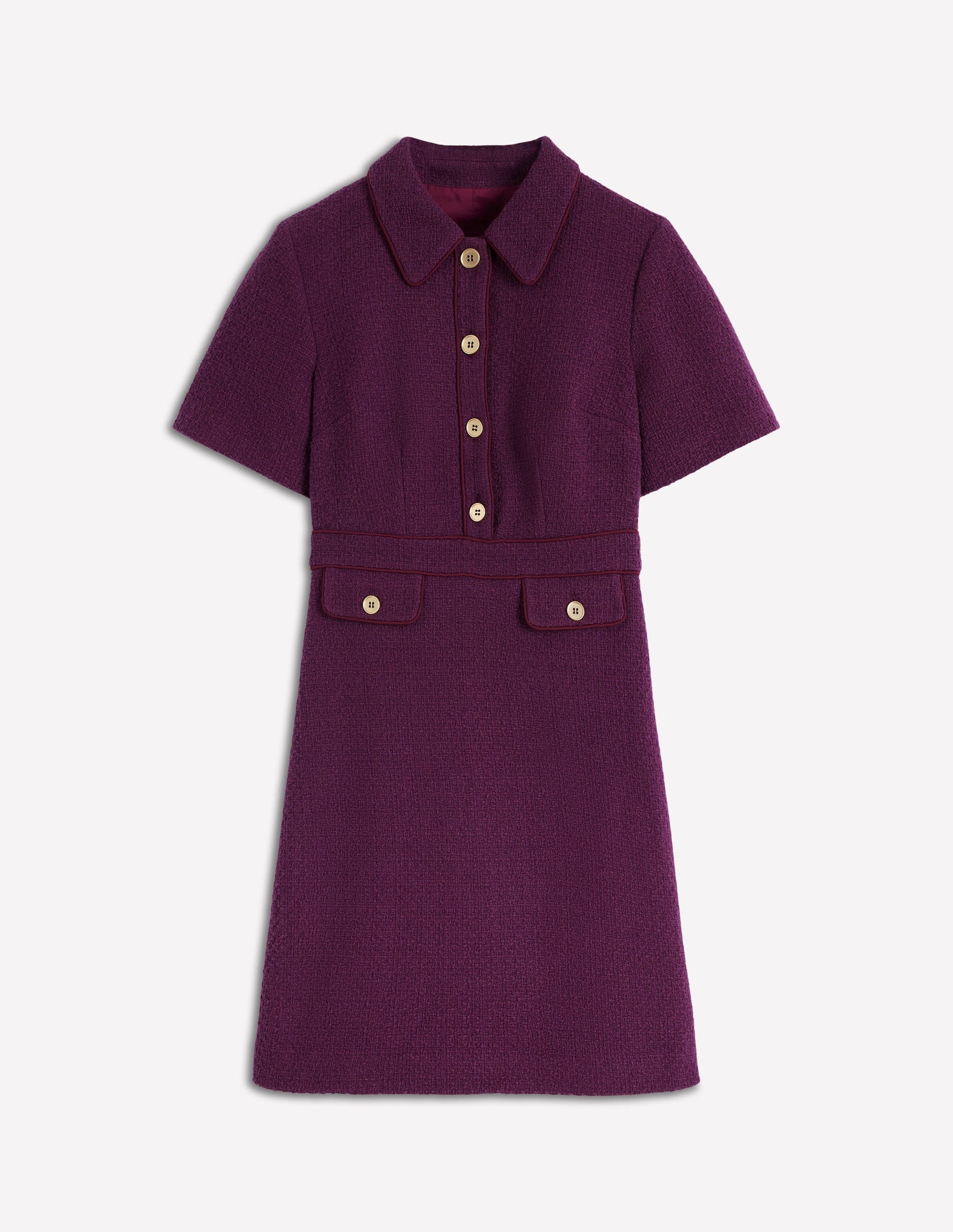 Eda Cotton Shift Dress-Plum Jam-5
