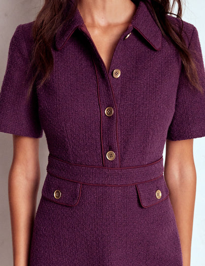 Eda Cotton Shift Dress-Plum Jam-3