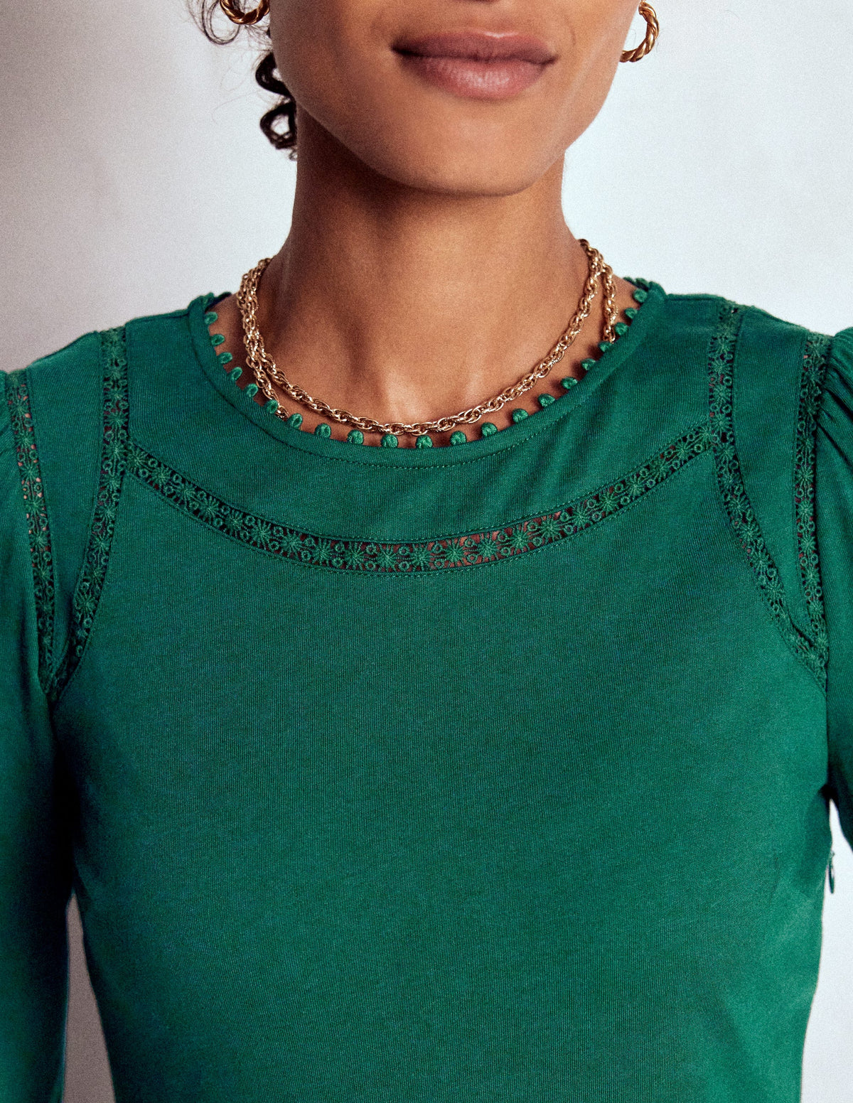 Mila Short Jersey Dress-Emerald Night - Image 3