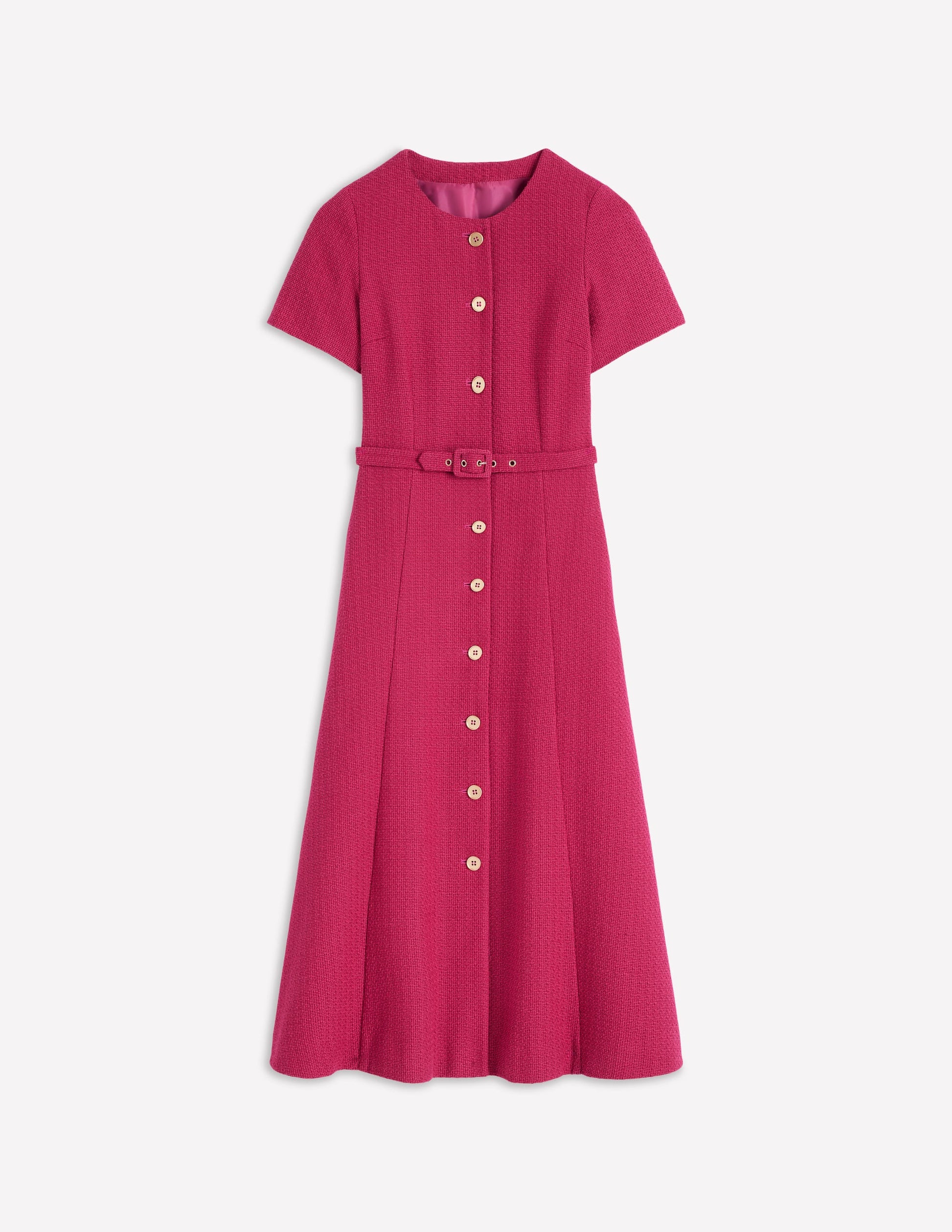 Charlotte Cotton Midi Dress-Bright Cherry-7