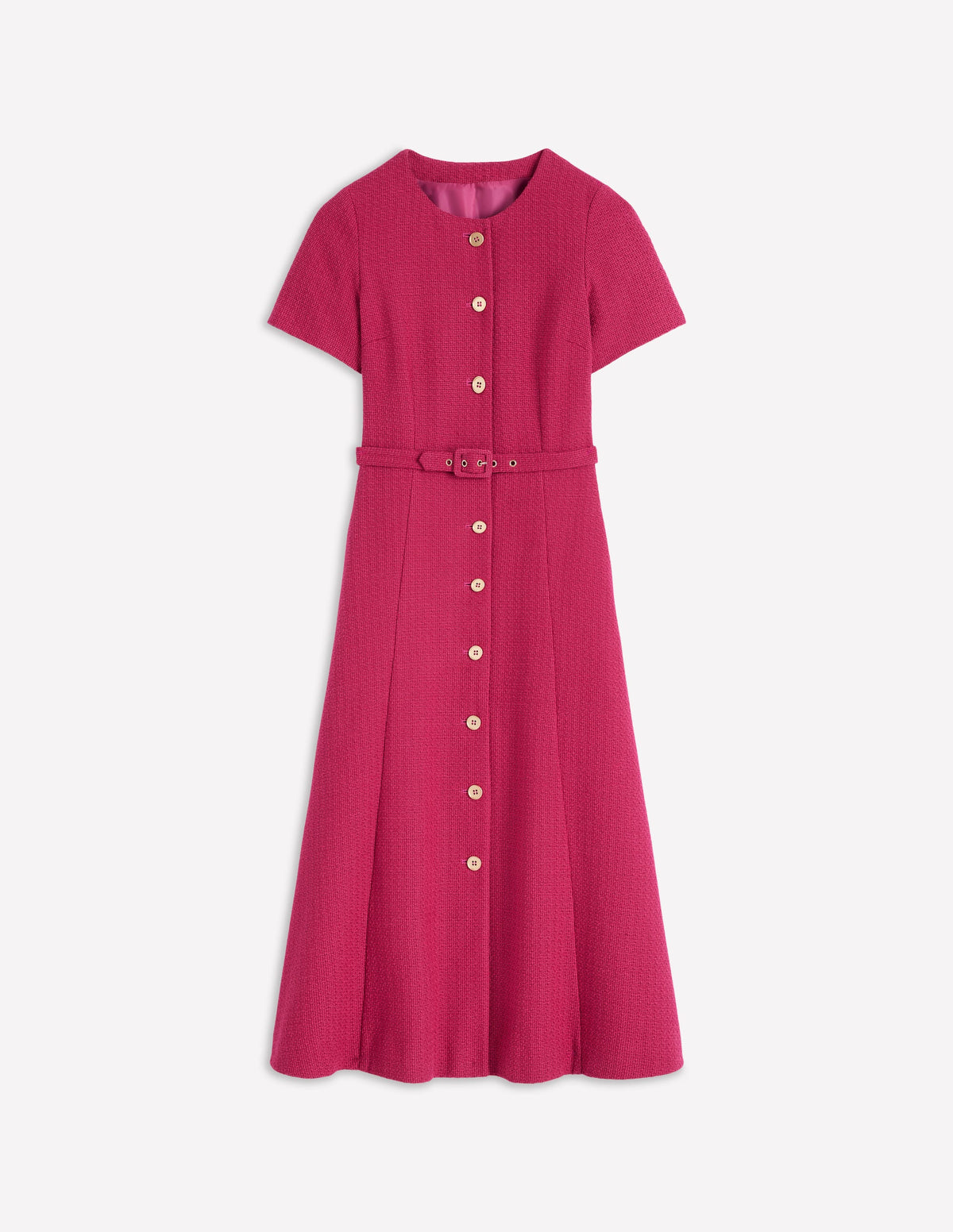Charlotte Cotton Midi Dress-Bright Cherry - Image 7