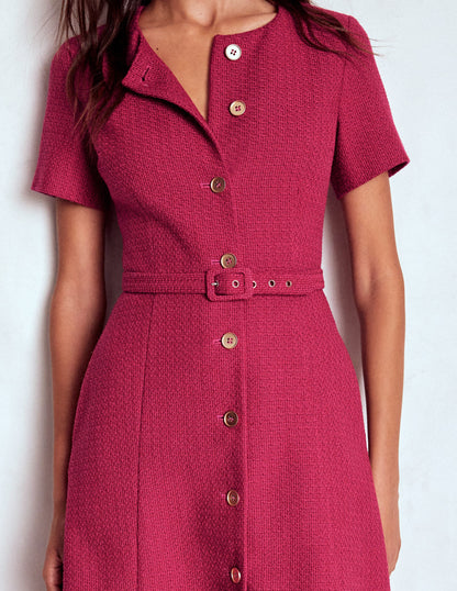 Charlotte Cotton Midi Dress-Bright Cherry-3