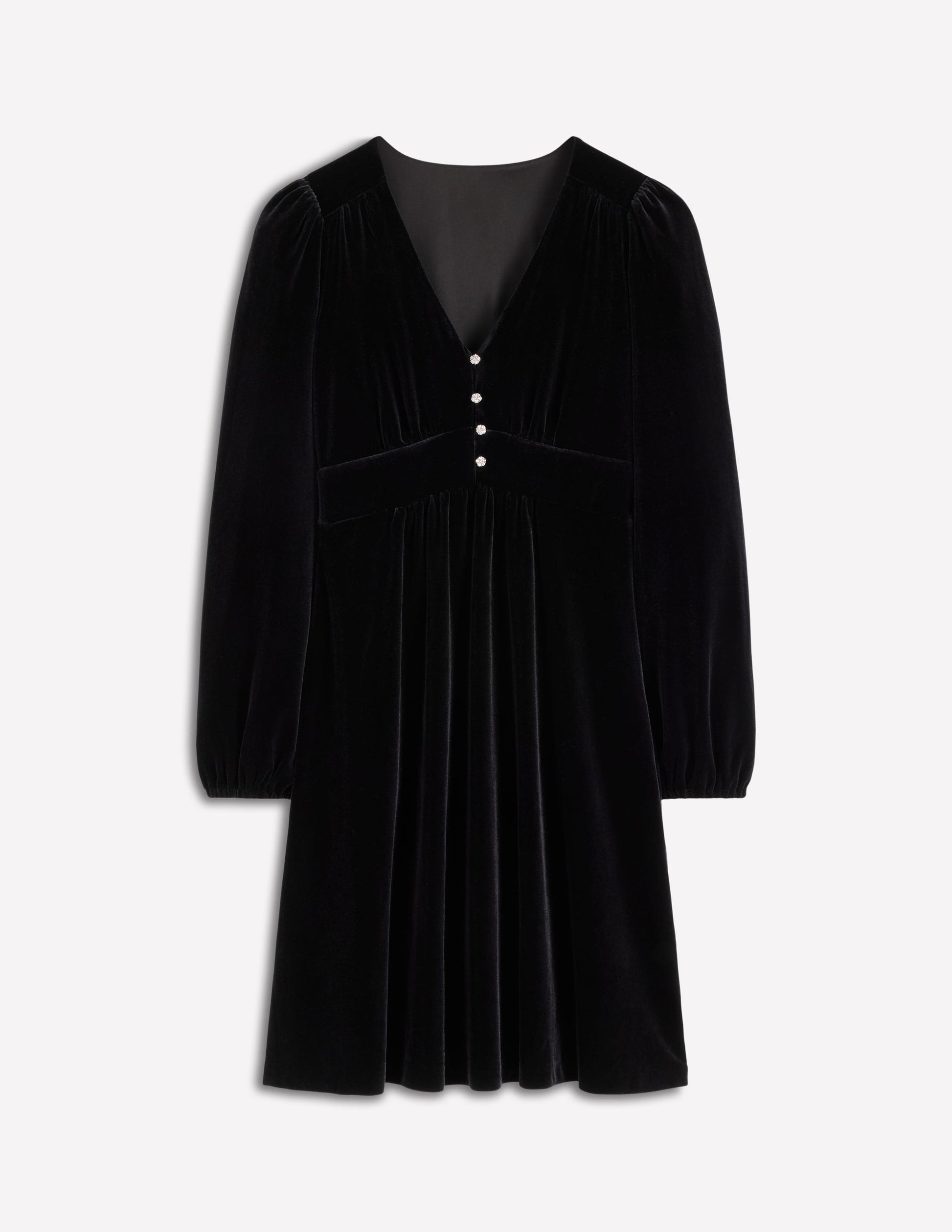 Jocelyn Short Velvet Dress-Black-7