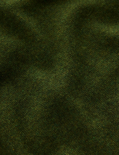 Eva Cashmere Crew Neck Jumper-Leaf Green Melange-7