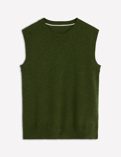 Eva Cashmere Tank-Kale Leaf Melange-6