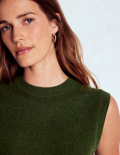 Eva Cashmere Tank-Kale Leaf Melange-2