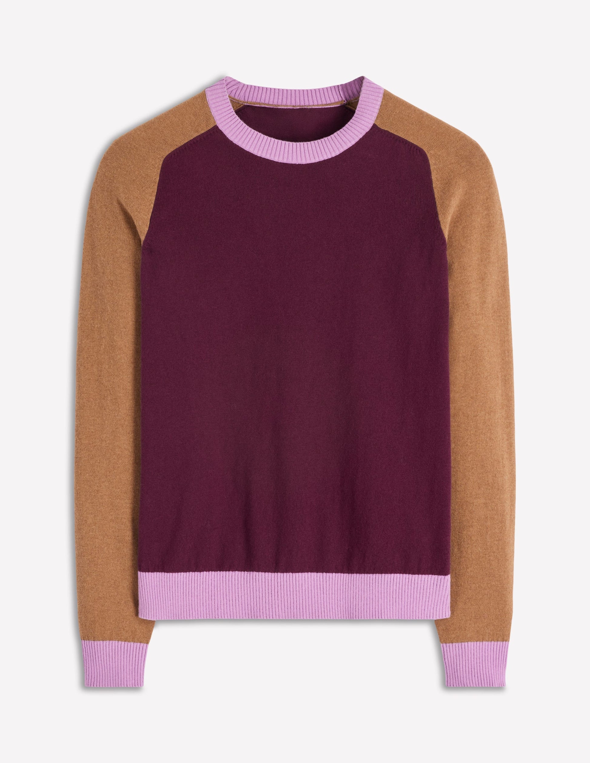 Meg Raglan Sleeve Jumper-Plum Jam,  Colour Block-6
