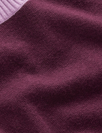 Meg Raglan Sleeve Jumper-Plum Jam,  Colour Block-7