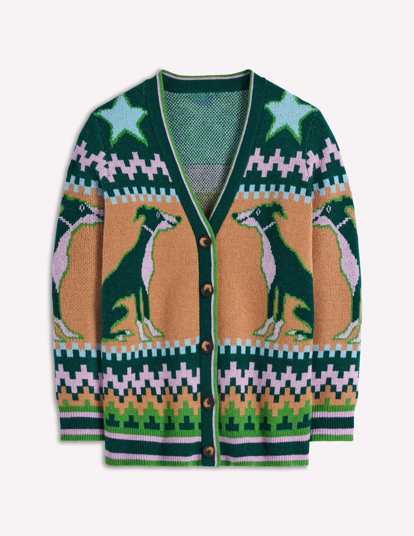 Quinn Boyfriend Cardigan-Emerald Night Whippet