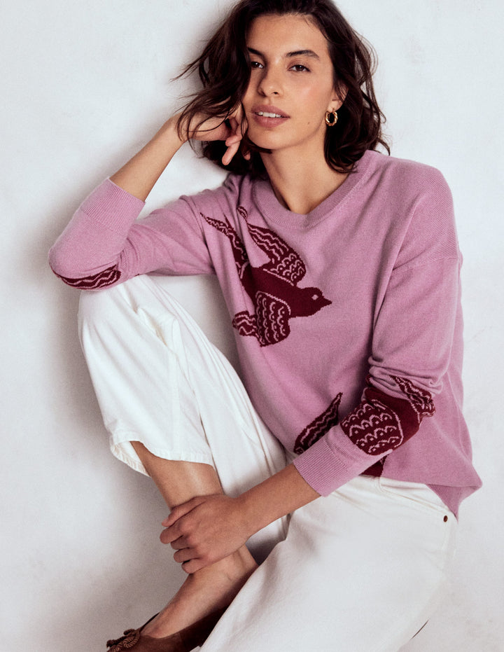 Natasha Novelty Jumper-Swooping Swallow