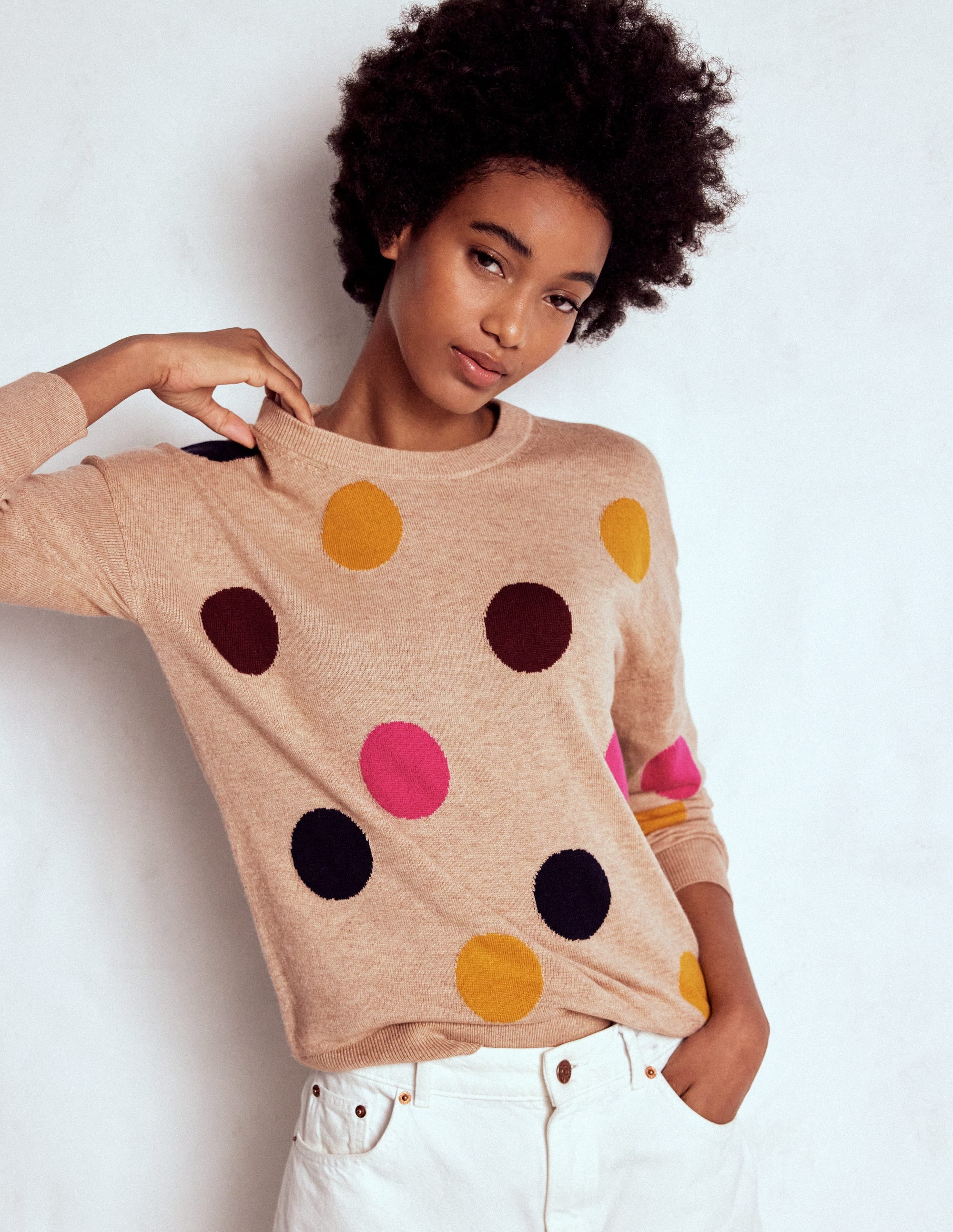 Natasha Novelty Jumper-Multi, Spot - Image 1