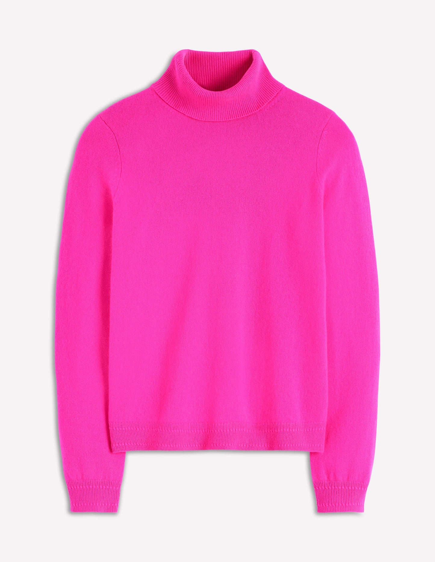 Eva Cashmere Roll Neck Jumper-Pop Pansy