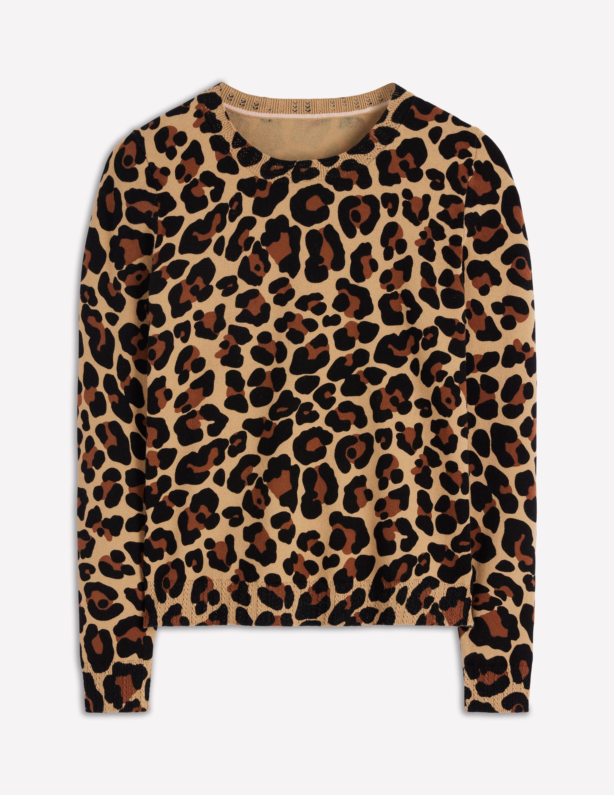 Emilia Cotton Crew Jumper-Cheetah Pop - Image 5