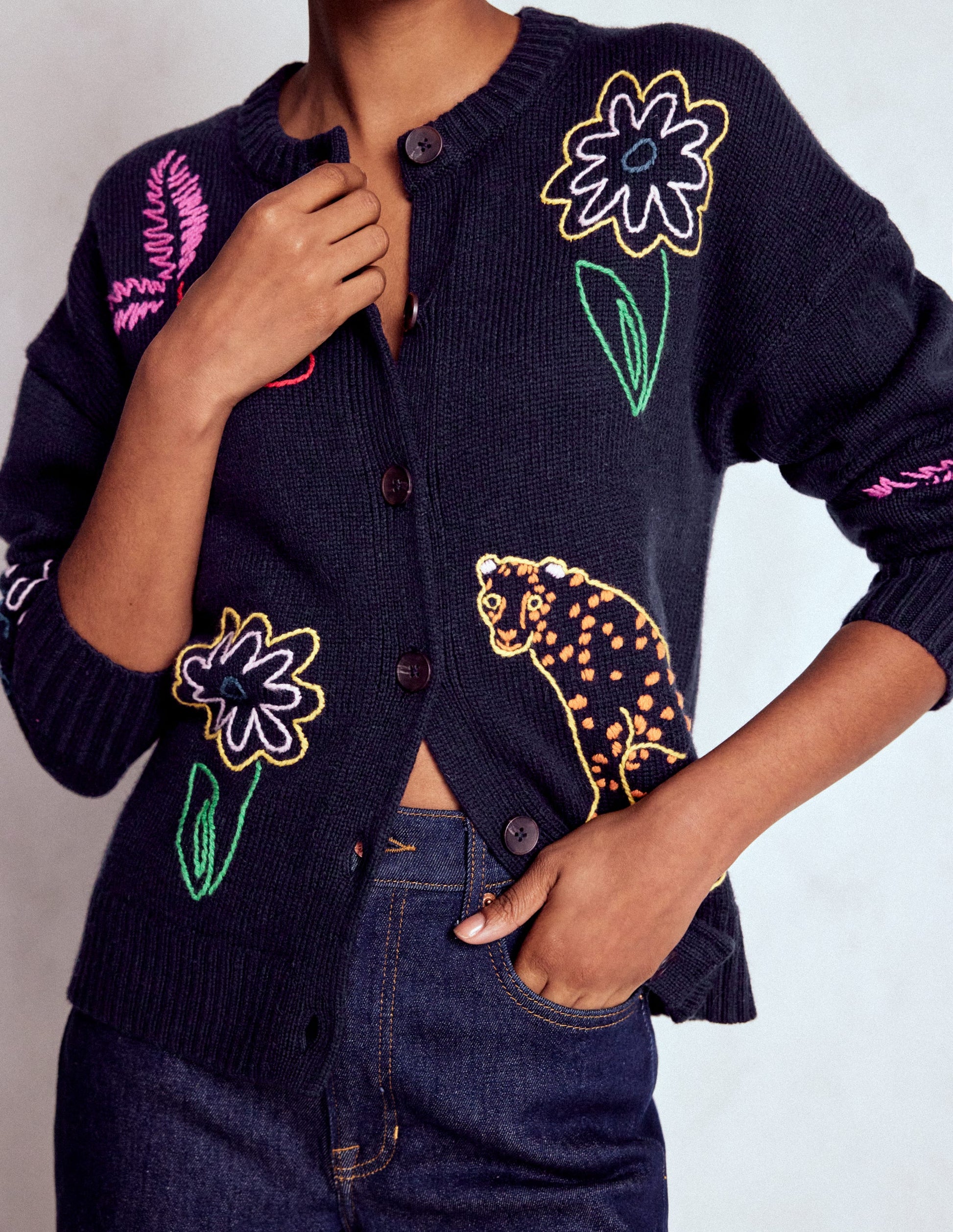 Natalie Embroidered Cardigan-Navy Embroidery-3